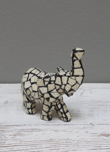 Mini Mosaic eggshell elephant