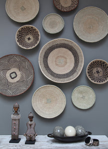 African Tonga baskets: 34cm,33cm,34cm
