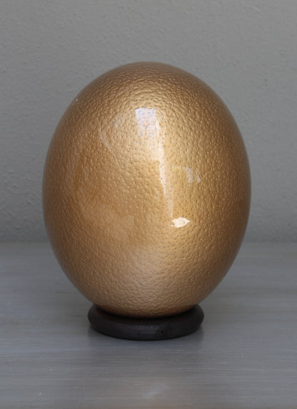 Gold-glazed ostrich egg