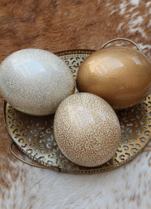 Gold-glazed ostrich egg