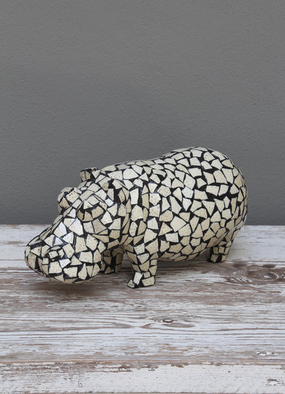 Mosaic eggshell hippo