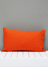 Load image into Gallery viewer, Orange and green Shweshwe scatter cushion