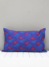 Load image into Gallery viewer, Navy blue African Shweshwe scatter cushion