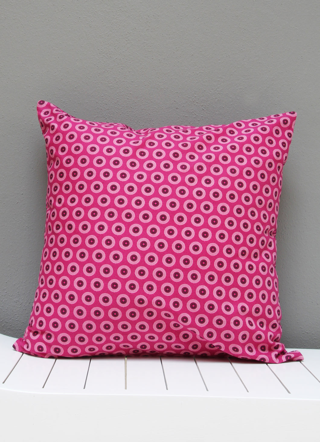 Pink African Shweshwe scatter cushion
