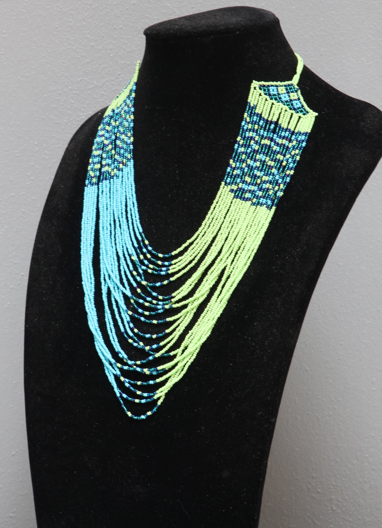 Maasai multi-colour multi-stringed necklace