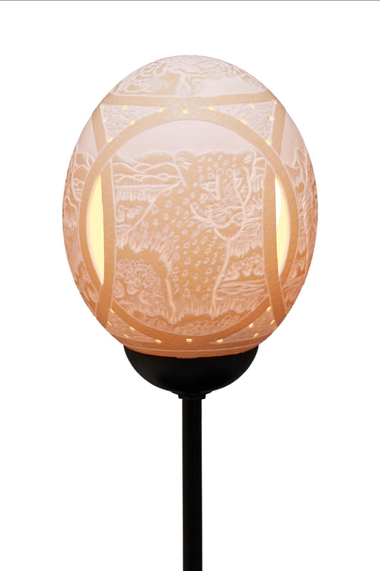 Big 5 Infinity ostrich egg lamp