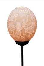 Load image into Gallery viewer, Big 5 detailed ostrich egg lamp
