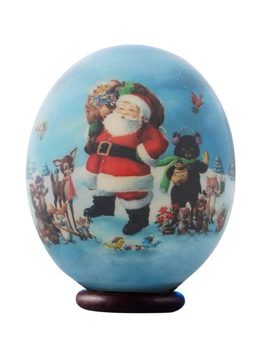 Father Christmas decoupage egg