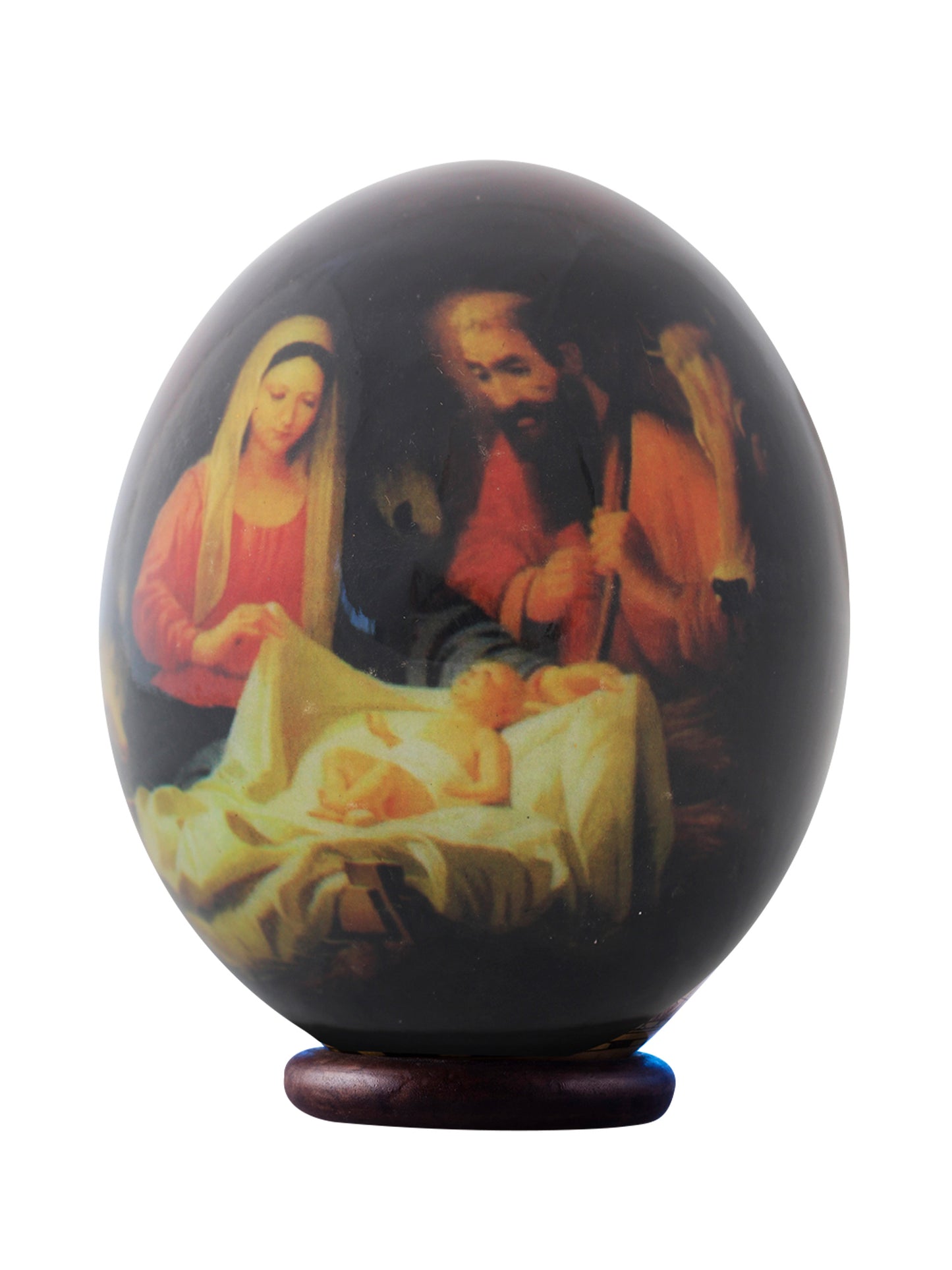 Christmas nativity scene decoupage egg