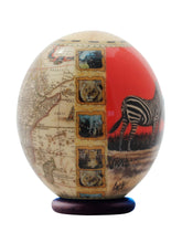 Load image into Gallery viewer, Decoupage zebra ostrich egg