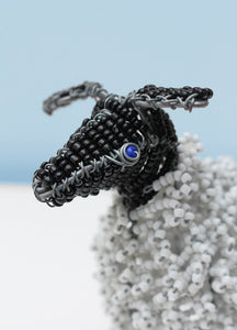 Wire and beaded sheep