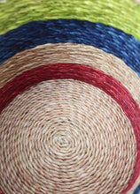 Load image into Gallery viewer, Multicoloured grass-woven African basket