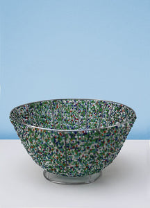 Colourful beaded bowl