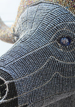 Load image into Gallery viewer, Beaded and wire-frame buffalo wallpiece