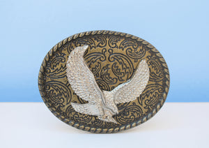 Brass African eagle belt buckle