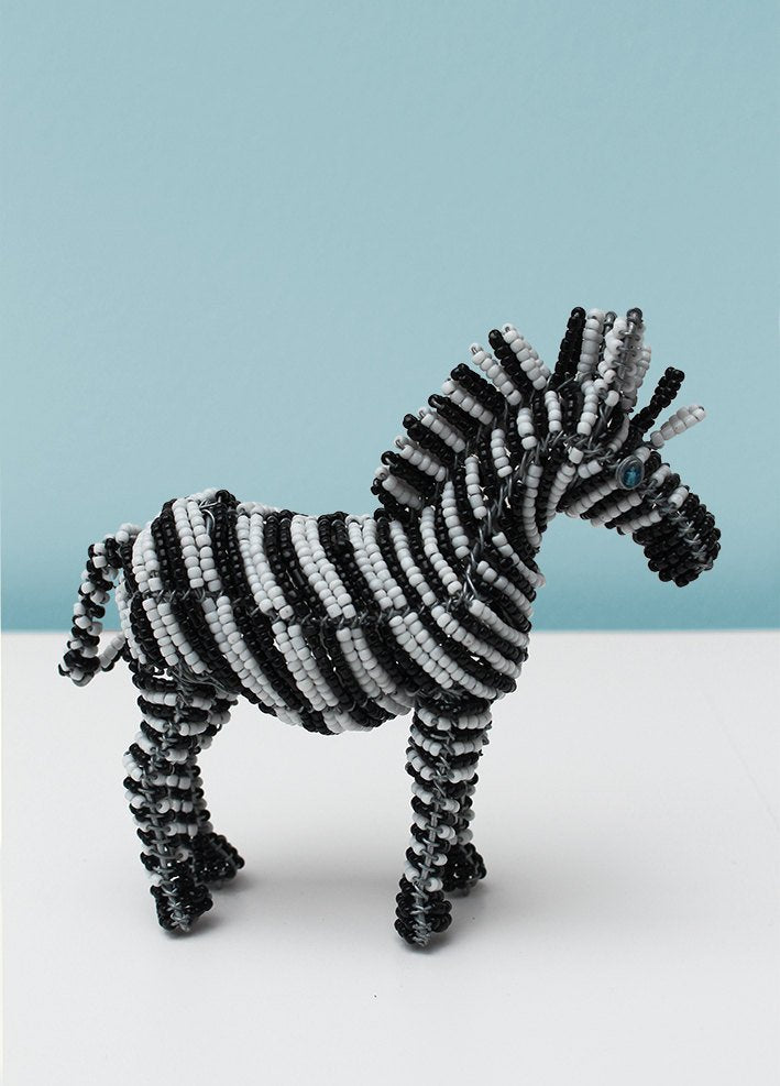 Striped beaded zebra