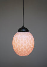 Load image into Gallery viewer, Protea themed ostrich egg pendant