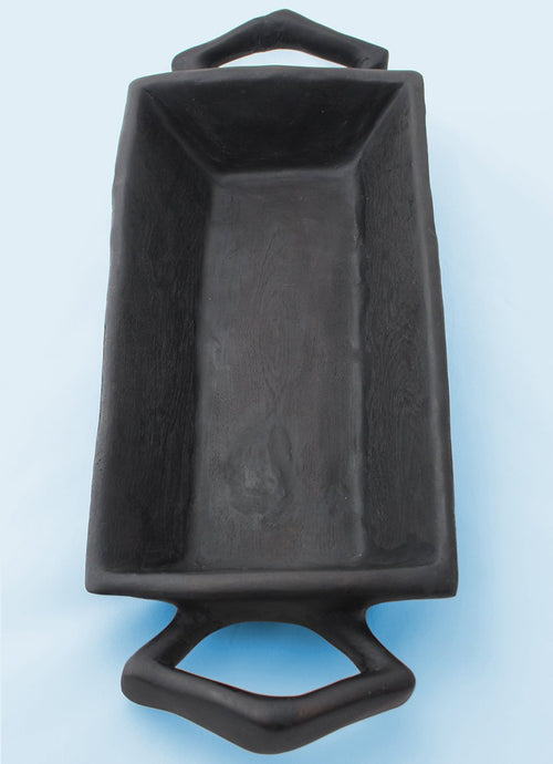 African Jacaranda Rectangular Wooden Bowl