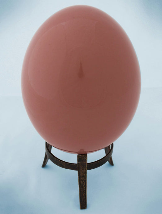Pink-glazed ostrich egg
