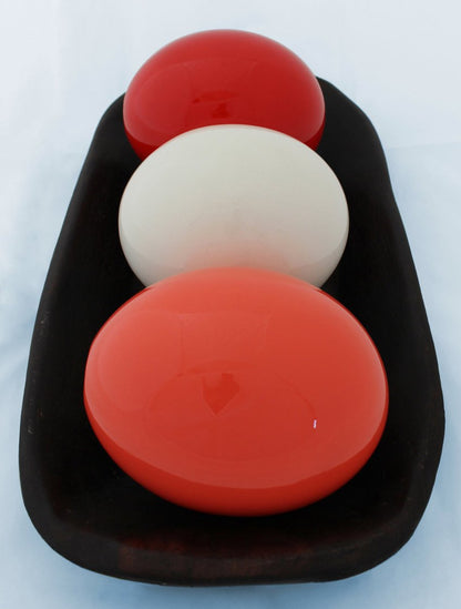 Red-glazed ostrich egg