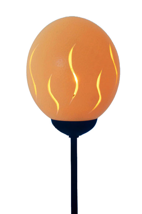 Slit themed ostrich egg lamp