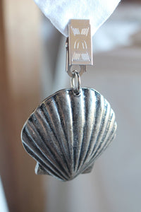 Seashell antique nickel tablecloth weights