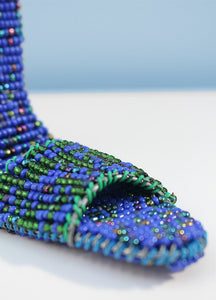 Dancing shoes in blue beads
