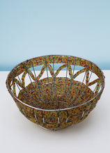 Load image into Gallery viewer, Colourful African wire and bead bowl