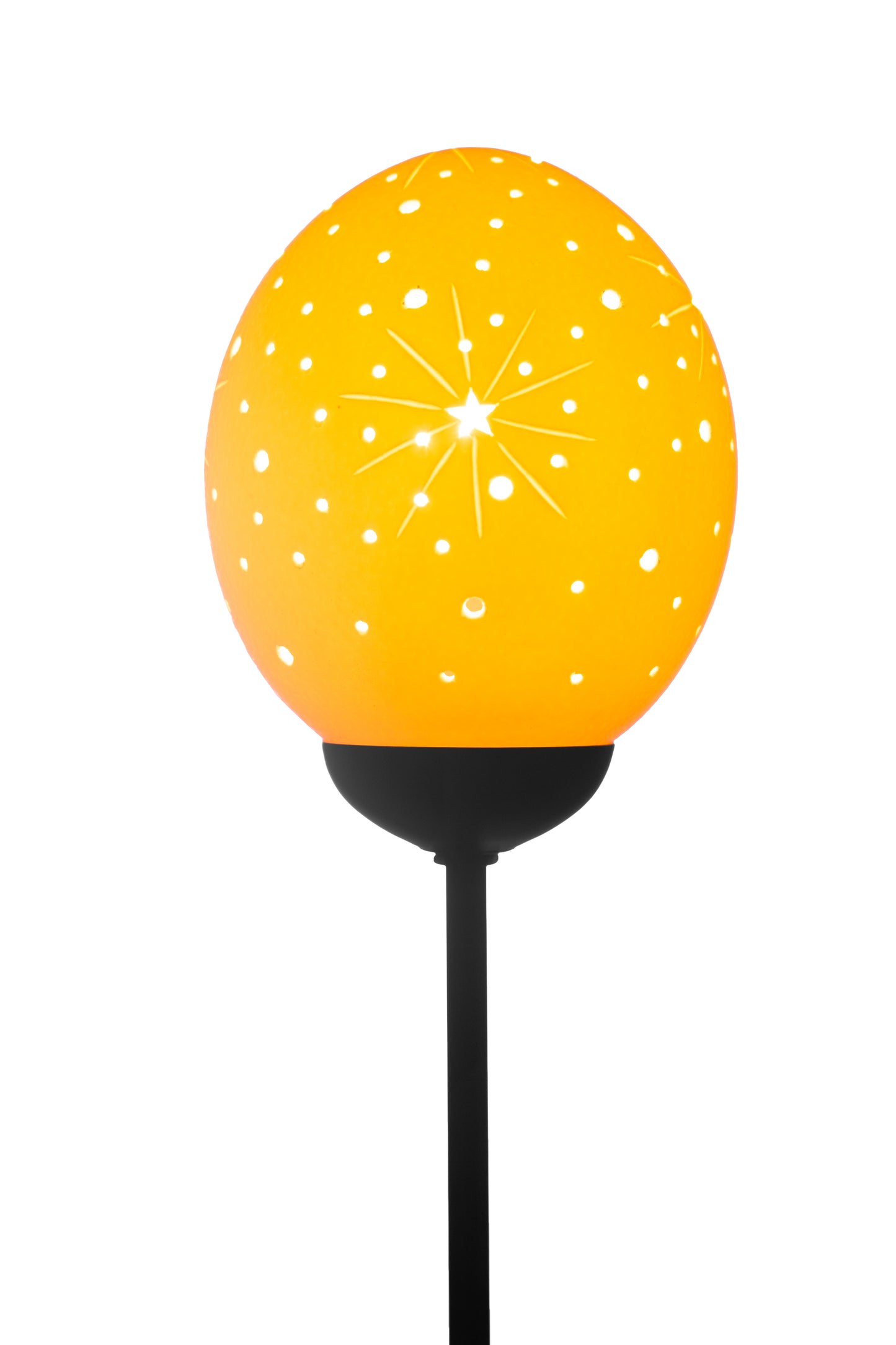 Starburst themed ostrich egg lamp