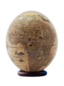 Decoupage zebra ostrich egg