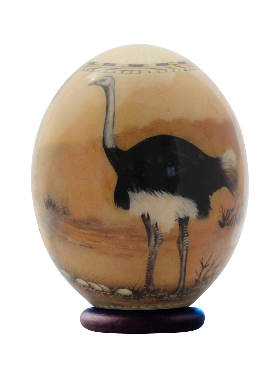 Decoupage ostrich egg