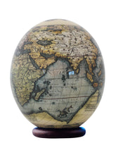 Load image into Gallery viewer, Decoupage world map ostrich egg