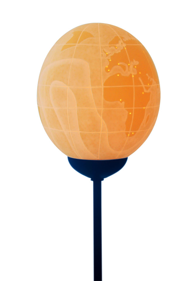 World map equator lamp