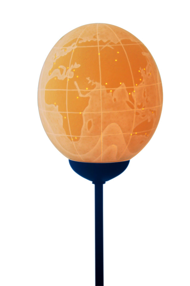 World map equator lamp